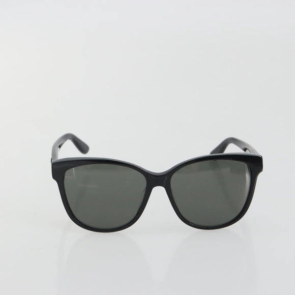SAINT LAURENT Sunglasses Plastic Black Silver Auth 196140A