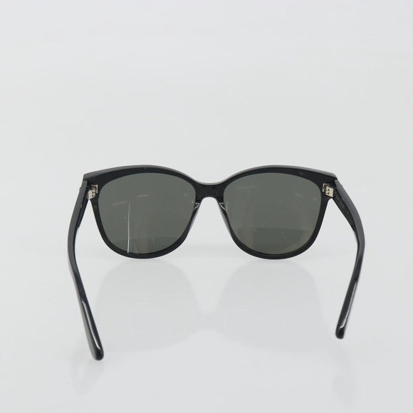 SAINT LAURENT Sunglasses Plastic Black Silver Auth 196140A