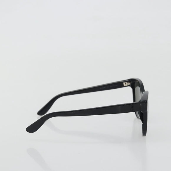 SAINT LAURENT Sunglasses Plastic Black Silver Auth 196140A