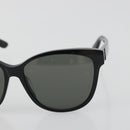 SAINT LAURENT Sunglasses Plastic Black Silver Auth 196140A-6