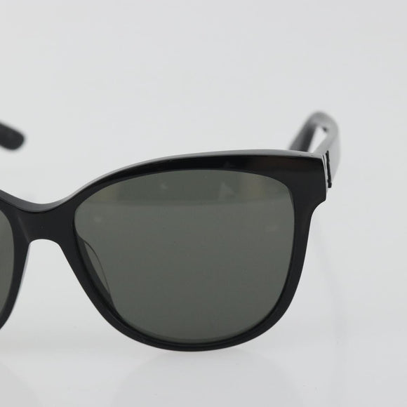 SAINT LAURENT Sunglasses Plastic Black Silver Auth 196140A