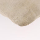 HERMES Arena MM Shoulder Bag Canvas Beige Gold Tone Auth 196144-10