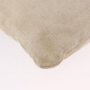 HERMES Arena MM Shoulder Bag Canvas Beige Gold Tone Auth 196144-12