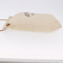 HERMES Arena MM Shoulder Bag Canvas Beige Gold Tone Auth 196144-5