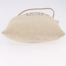 HERMES Arena MM Shoulder Bag Canvas Beige Gold Tone Auth 196144-9