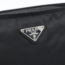 PRADA Shoulder Bag Nylon Black Silver Auth 196146A-14