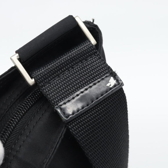 PRADA Shoulder Bag Nylon Black Silver Auth 196146A