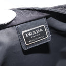 PRADA Shoulder Bag Nylon Black Silver Auth 196146A-18