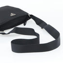 PRADA Shoulder Bag Nylon Black Silver Auth 196147A-7