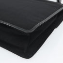 PRADA Hand Bag Patent Black Silver Auth 196149A-12