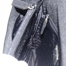PRADA Hand Bag Patent Black Silver Auth 196149A-19