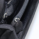PRADA Hand Bag Patent Black Silver Auth 196149A-22