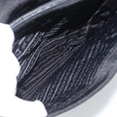 PRADA Hand Bag Patent Black Silver Auth 196149A-24