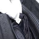 PRADA Hand Bag Patent Black Silver Auth 196149A-25