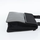 PRADA Hand Bag Patent Black Silver Auth 196149A-5