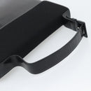 PRADA Hand Bag Patent Black Silver Auth 196149A-7