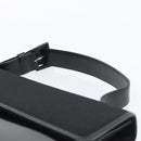 PRADA Hand Bag Patent Black Silver Auth 196149A-8