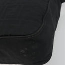 FENDI Zucca Canvas Shoulder Bag Black Silver Auth 196150-10