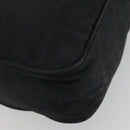 FENDI Zucca Canvas Shoulder Bag Black Silver Auth 196150-13