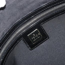 FENDI Zucca Canvas Shoulder Bag Black Silver Auth 196150-17