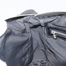 FENDI Zucca Canvas Shoulder Bag Black Silver Auth 196150-20
