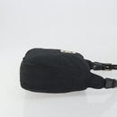 FENDI Zucca Canvas Shoulder Bag Black Silver Auth 196150-4