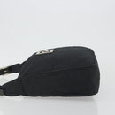 FENDI Zucca Canvas Shoulder Bag Black Silver Auth 196150-5