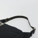 FENDI Zucca Canvas Shoulder Bag Black Silver Auth 196150-8