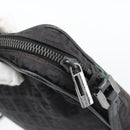 FENDI Zucchino Canvas Shoulder Bag Black Silver 8BT053 Auth 196151-10