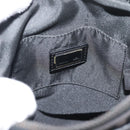 FENDI Zucchino Canvas Shoulder Bag Black Silver 8BT053 Auth 196151-17