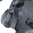 FENDI Zucchino Canvas Shoulder Bag Black Silver 8BT053 Auth 196151-12