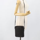 FENDI Zucchino Canvas Shoulder Bag Black Silver 8BT053 Auth 196151-22