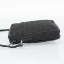FENDI Zucchino Canvas Shoulder Bag Black Silver 8BT053 Auth 196151-3