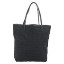 FENDI Zucchino Canvas Tote Bag Black 8BH074 Auth 196152-13