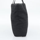 FENDI Zucchino Canvas Tote Bag Black 8BH074 Auth 196152-4