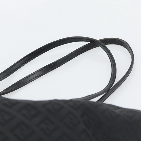 FENDI Zucchino Canvas Tote Bag Black 8BH074 Auth 196152