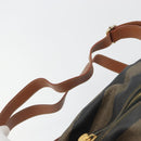 FENDI Pecan Backpack PVC Leather Brown Gold Tone Auth 196153-15