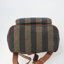 FENDI Pecan Backpack PVC Leather Brown Gold Tone Auth 196153-5