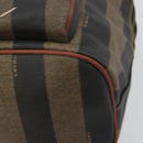 FENDI Pecan Backpack PVC Leather Brown Gold Tone Auth 196153-16
