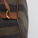 FENDI Pecan Backpack PVC Leather Brown Gold Tone Auth 196153-19