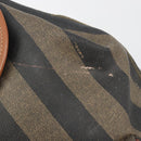 FENDI Pecan Backpack PVC Leather Brown Gold Tone Auth 196153-9