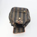 FENDI Pecan Backpack PVC Leather Brown Gold Tone Auth 196153-21