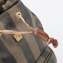 FENDI Pecan Backpack PVC Leather Brown Gold Tone Auth 196153-10