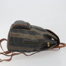 FENDI Pecan Backpack PVC Leather Brown Gold Tone Auth 196153-3