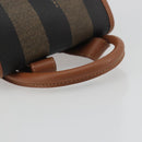 FENDI Pecan Backpack PVC Leather Brown Gold Tone Auth 196153-7