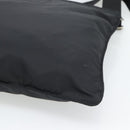 PRADA Shoulder Bag Nylon Black Silver Auth 196155A-16