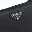 PRADA Shoulder Bag Nylon Black Silver Auth 196155A-18