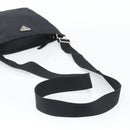 PRADA Shoulder Bag Nylon Black Silver Auth 196155A-7