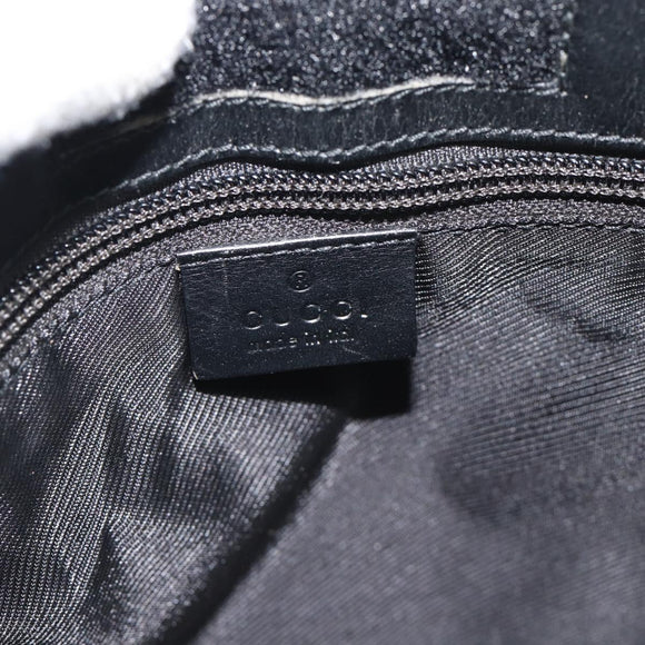 GUCCI GG Canvas Shoulder Bag Black Silver 019.0348 Auth 196159