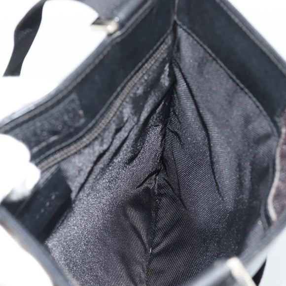 GUCCI GG Canvas Shoulder Bag Black Silver 019.0348 Auth 196159